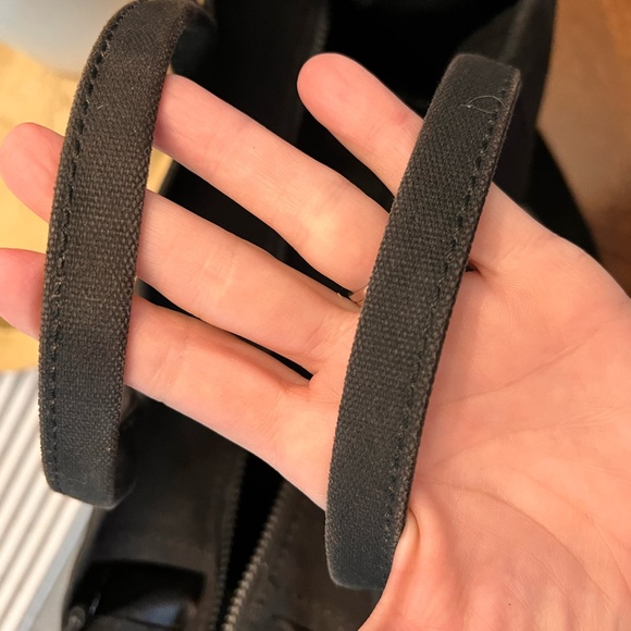 Marc Jacobs Black Canvas The Tote Bag with White Logo - Picture 6 of 9